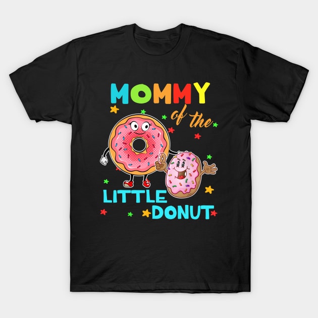 Mommy Of The Little Donut Birthday Shirt Mommy Donut T-Shirt by craiglimu